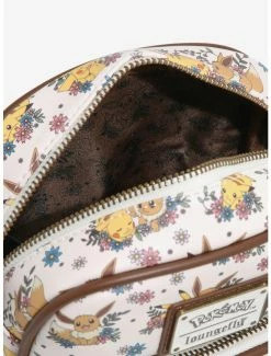 Loungefly Pokémon Pikachu & Eevee Floral Crossbody Bag - BoxLunch Exclusive -Disney Mad Store 14140300 av3