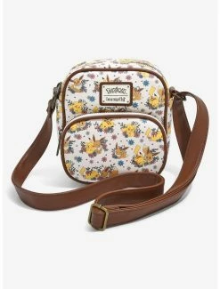 Loungefly Pokémon Pikachu & Eevee Floral Crossbody Bag - BoxLunch Exclusive
