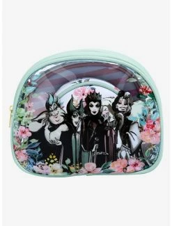 Boxlunch Disney Villains Floral Cosmetic Bag Set