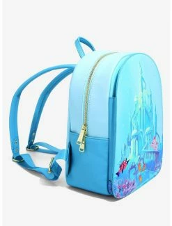 Loungefly Disney The Little Mermaid Castle Mini Backpack - BoxLunch Exclusive -Disney Mad Store 16051436 av2