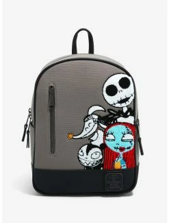 Loungefly Disney The Nightmare Before Christmas Chenille Characters Mini Backpack - BoxLunch Exclusive
