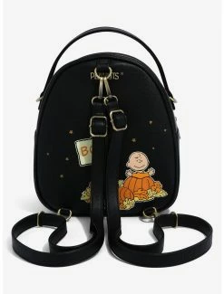 Peanuts Snoopy & Woodstock The Great Pumpkin Convertible Light-Up Mini Backpack - BoxLunch Exclusive -Disney Mad Store 17669782 av3