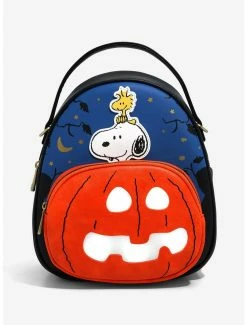 Peanuts Snoopy & Woodstock The Great Pumpkin Convertible Light-Up Mini Backpack - BoxLunch Exclusive