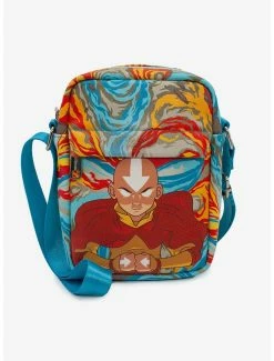 Boxlunch Avatar: The Last Airbender Aang Meditating Vegan Leather Crossbody Bag