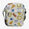 Boxlunch Friends Food Icons Vegan Leather Crossbody Bag