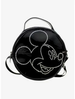 Boxlunch Disney Mickey Mouse Rhinestone Outline Crossbody Bag