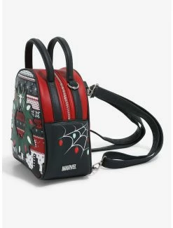 Marvel Spider-Man Christmas Sweater Mini Backpack - BoxLunch Exclusive -Disney Mad Store 18810638 av3