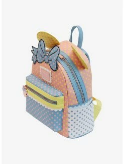 Boxlunch Loungefly Disney Minnie Mouse Pastel Polka Dot Figural Mini Backpack -Disney Mad Store 19620000 av1