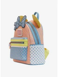 Boxlunch Loungefly Disney Minnie Mouse Pastel Polka Dot Figural Mini Backpack -Disney Mad Store 19620000 av3