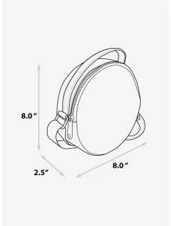 Boxlunch Disney Donald Duck Donut Dessert With Stripes Cross Body Bag -Disney Mad Store 19621566 av2
