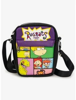 Boxlunch Rugrats 7 Character Pose Blocks Cross Body Bag
