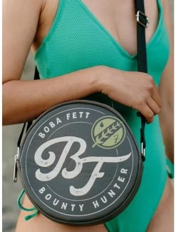 Boxlunch Star Wars The Book Of Boba Fett Bounty Hunter And Mythosaur Cross Body Bag -Disney Mad Store 19621652 av3