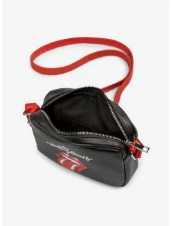 Boxlunch Bugatti Rolling Stones Vegan Leather Crossbody Bag Black -Disney Mad Store 19958637 av2