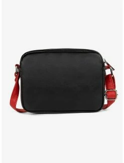 Boxlunch Bugatti Rolling Stones Vegan Leather Crossbody Bag Black -Disney Mad Store 19958637 av3