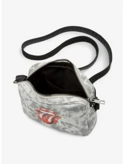 Boxlunch Bugatti Rolling Stones Vegan Leather Crossbody Bag Grey -Disney Mad Store 19958639 av2