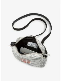 Boxlunch Bugatti Rolling Stones Vegan Leather Crossbody Bag Grey -Disney Mad Store 19958639 av4