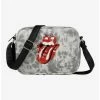 Boxlunch Bugatti Rolling Stones Vegan Leather Crossbody Bag Grey