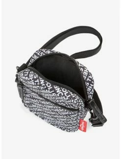 Boxlunch Bugatti Rolling Stones All Over Print Vegan Leather Crossbody Bag Print -Disney Mad Store 19958641 av2