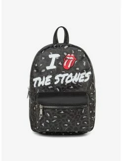 Boxlunch Bugatti Rolling Stones Vegan Leather Mini Backpack Logo
