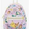 Loungefly Pokémon Floral Teacups Allover Print Mini Backpack - BoxLunch Exclusive