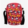 Boxlunch Disney Mickey Mouse Standing Poses Vegan Leather Crossbody Bag