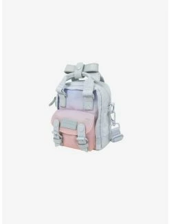 Boxlunch Doughnut Macaroon Tiny Sky X Ribbon Stadium Blue Lotus Mini Crossbody Bag -Disney Mad Store 20483807 av2